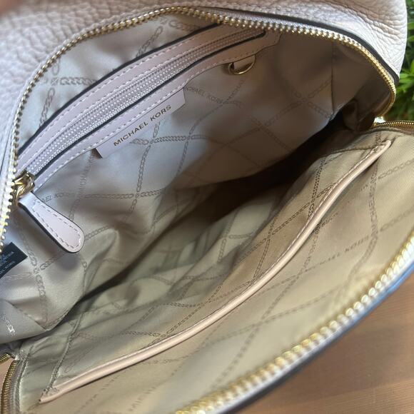 Michael Kors Brooklyn Medium Pebbled Leather Backpack - Picture 7 of 10